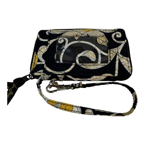 Vera Bradley Retired Yellow Bird All In One Wristlet Wallet Clutch ID Window Zip - Picture 1 of 7